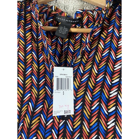 Grace Elements Beach Coverup Copacabana Womens Small Side Slits Button Up Collar - Picture 8 of 11